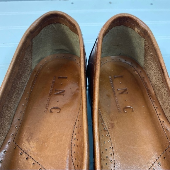 I N C International Concepts Men’s Brown Genius Leather  Loafers Sz 11.5D main image 4